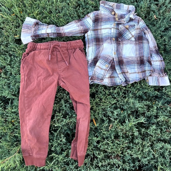 3T Toddler Boy Skinny Cat & Jack Blue Denim Pants And A 2 Piece Telluride Outfit - Picture 11 of 12